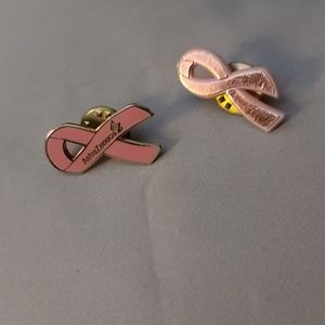 SET OF TWO UNIQUE BREAST CANCER AWARENESS TACK PINS- LOOK!!